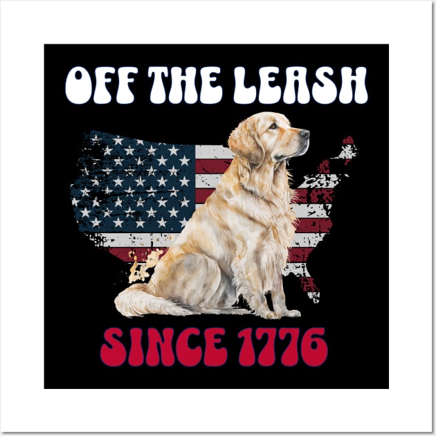 4th of July Independence Day Funny Design for Dog Lovers Wall Art by EndlessDoodles